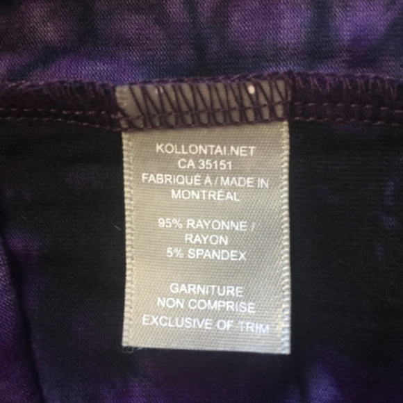 KOLLONTAÏ Purple V-Neck Draped Sheath Dress XS EUC - Picture 6 of 10
